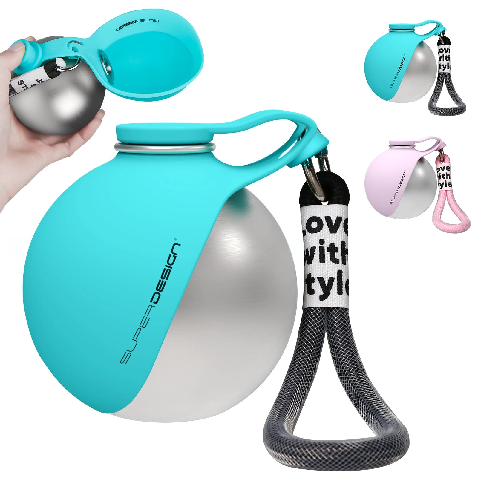 Leak-Proof Stainless Steel Travel Dog Water Bottle