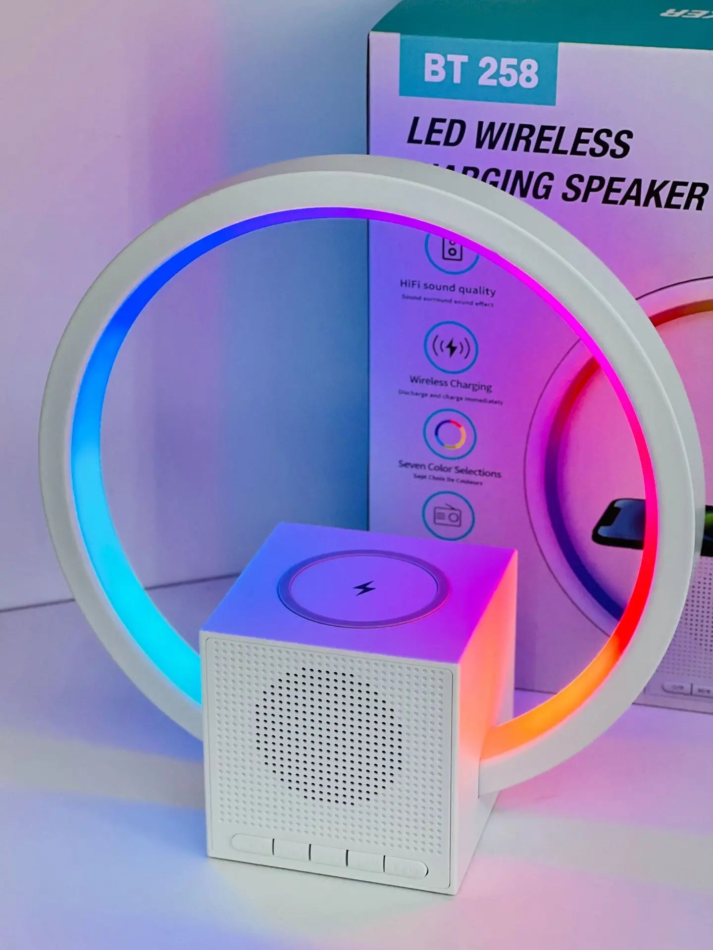 4-in-1 Smart RGB Speaker & Wireless Charging Station