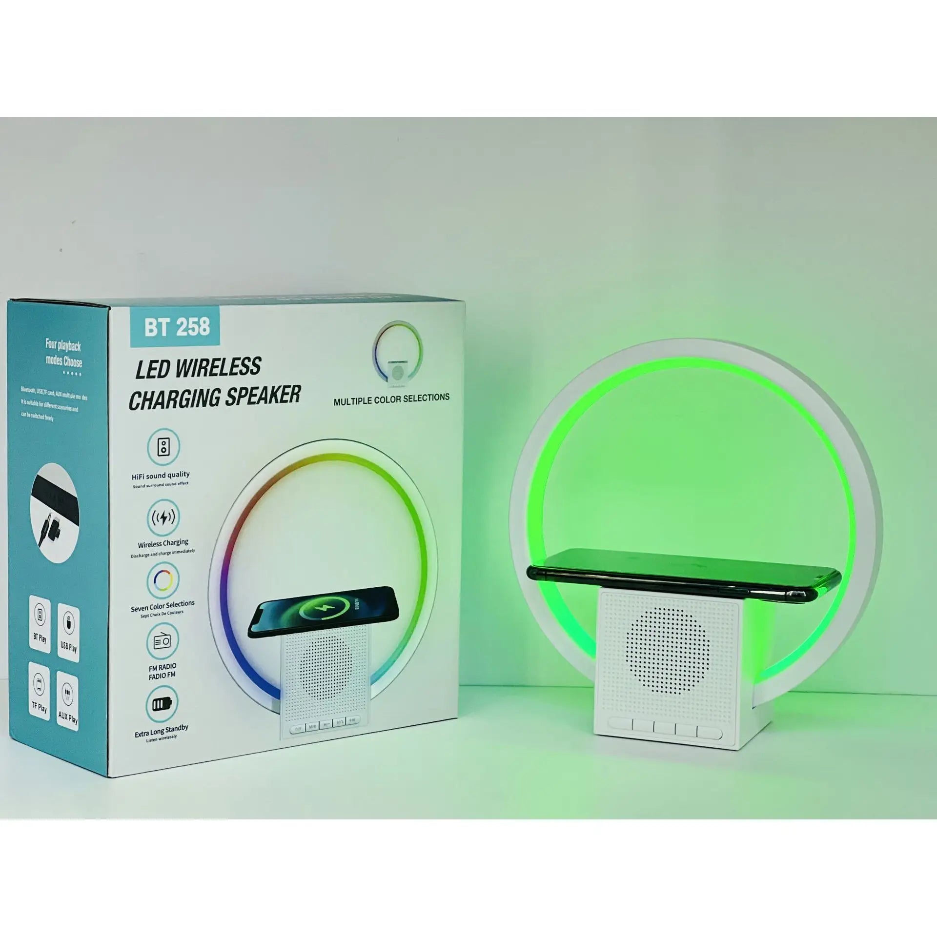 4-in-1 Smart RGB Speaker & Wireless Charging Station