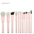 12pcs Professional Makeup Brush Set - Soft Synthetic Bristles with Travel Pouch