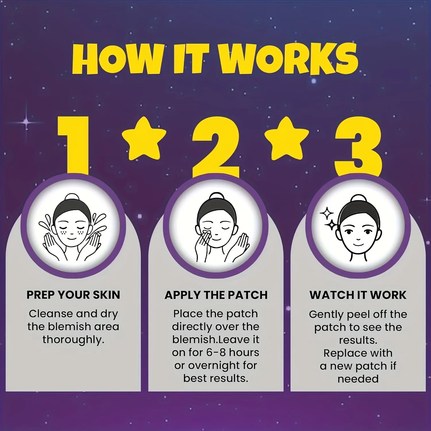 Cute Star Pimple Patches – Salicylic Acid & Hydrocolloid Acne Treatment