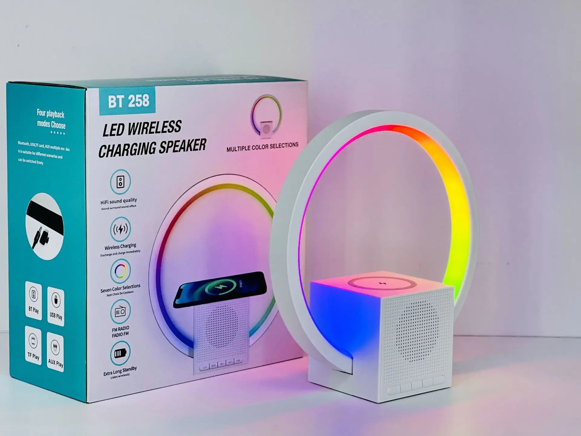 4-in-1 Smart RGB Speaker & Wireless Charging Station