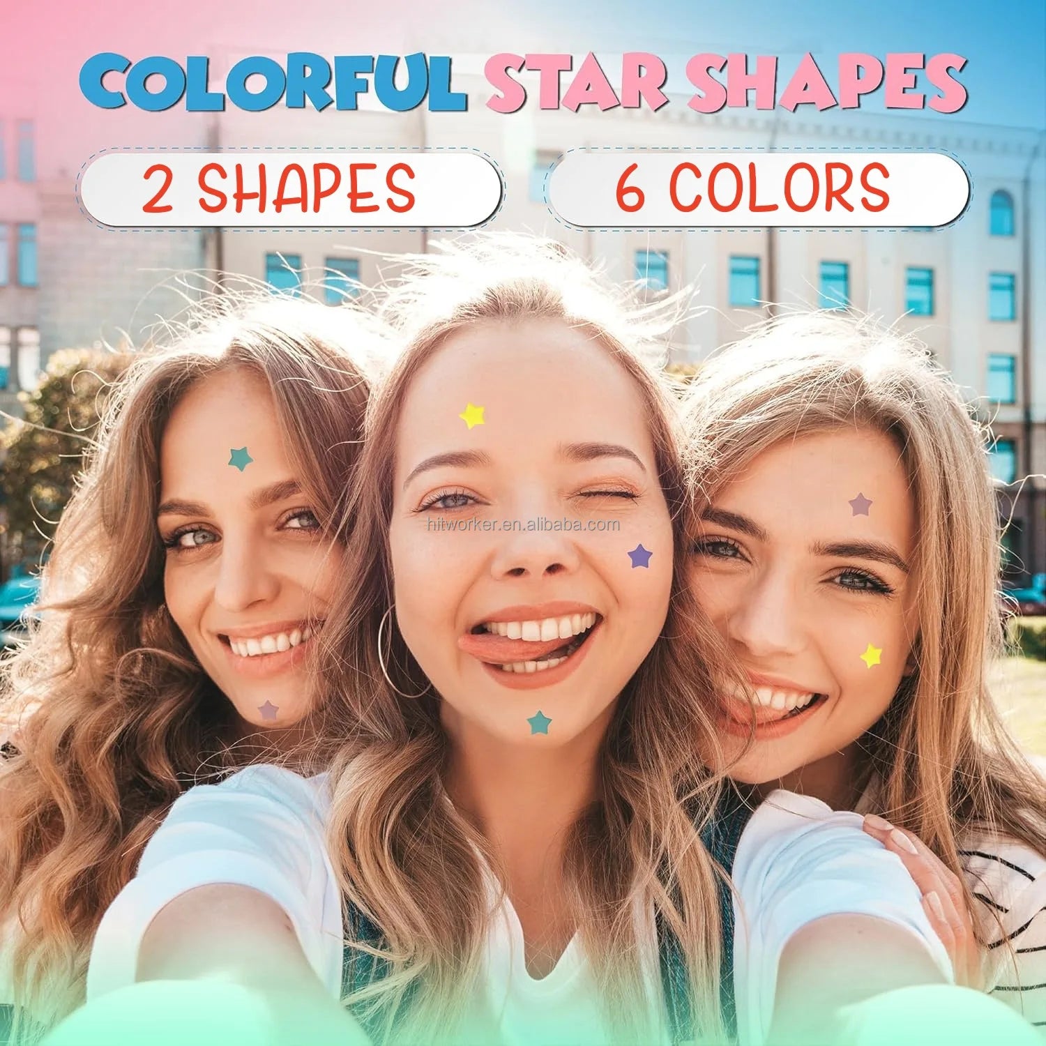 Korean Hydrocolloid Pimple Patches - Cute Star & Heart Shapes (360 Patches)