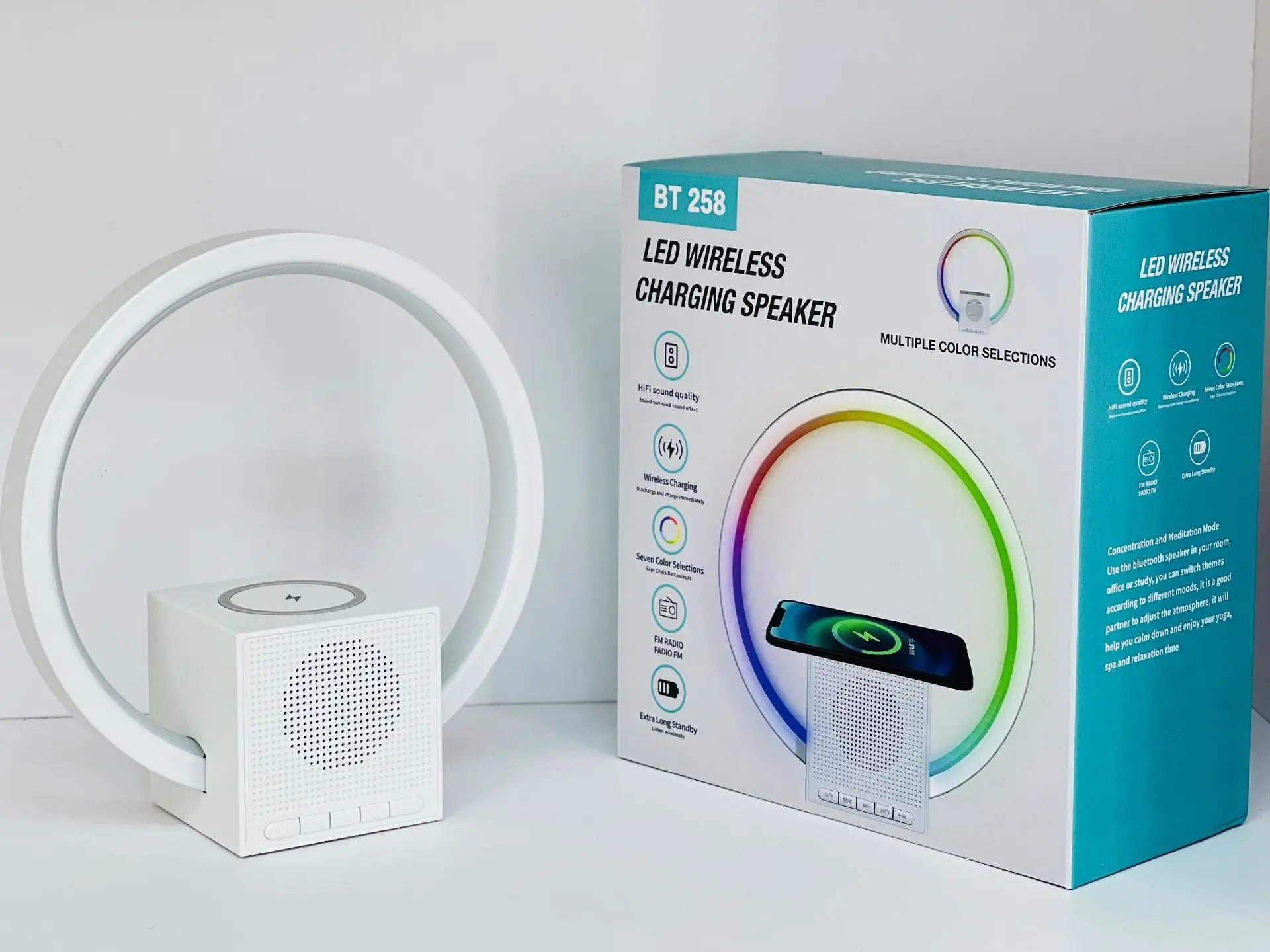 4-in-1 Smart RGB Speaker & Wireless Charging Station