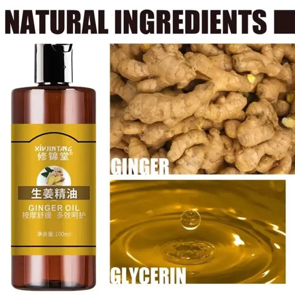 Pure Ginger Essential Massage Oil - Hydrating Body Relax Therapy