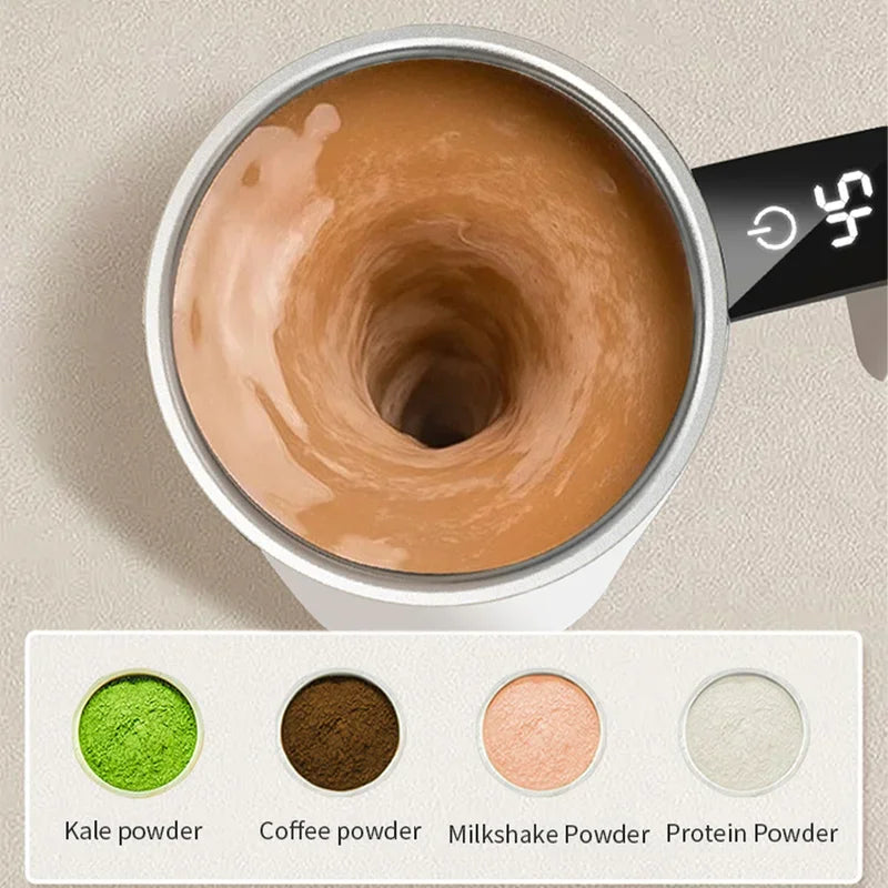 Smart Automatic Magnetic Stirring Mug with LED Display