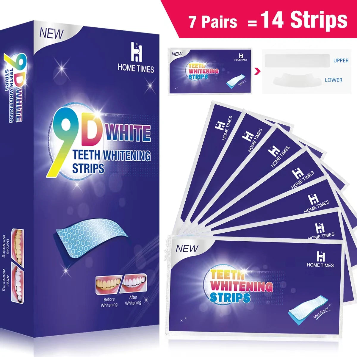 Teeth Whitening Strips - Reduced Sensitivity Brightening Kit