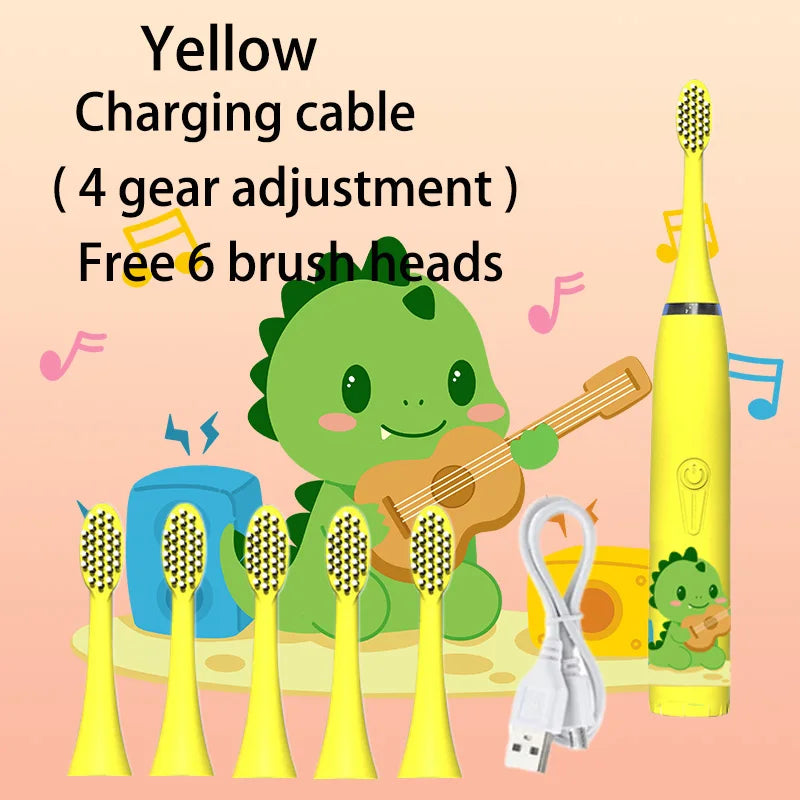 Sonic Buddy Kids Electric Toothbrush with 6 Replacement Heads