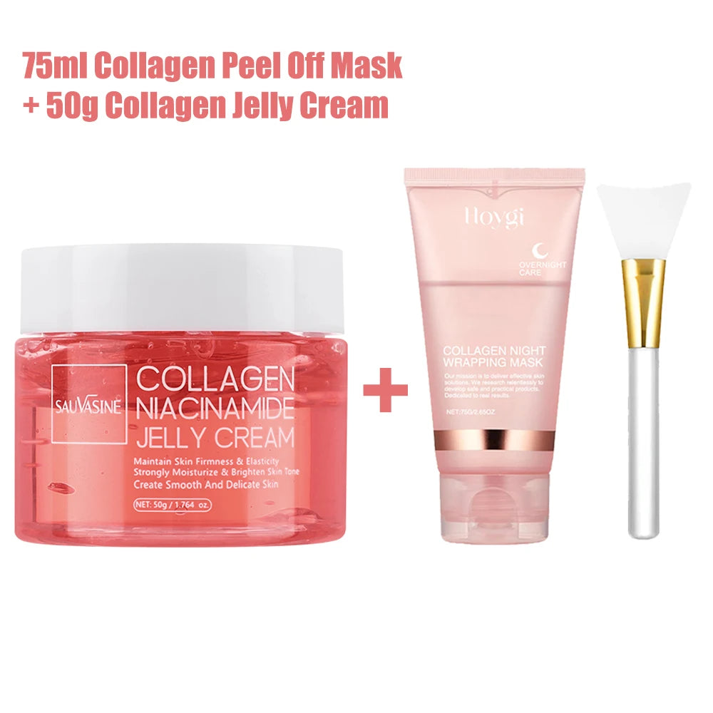 Collagen Night Repair Set – Peel-off Mask & Jelly Cream Bundle