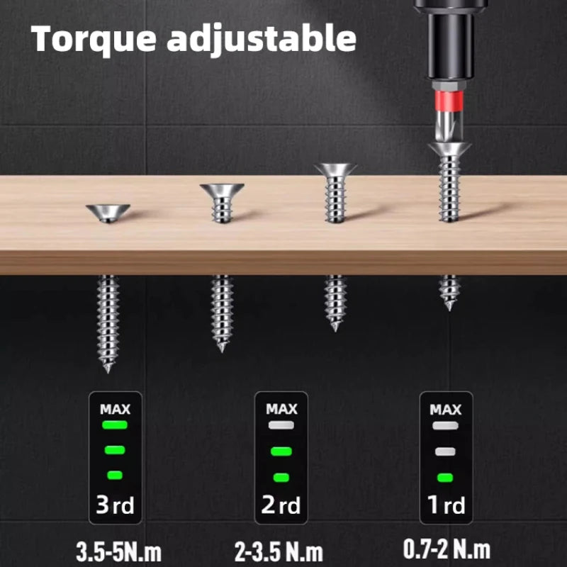 Deli Mini Precision Electric Screwdriver Set - 2000mAh USB Rechargeable