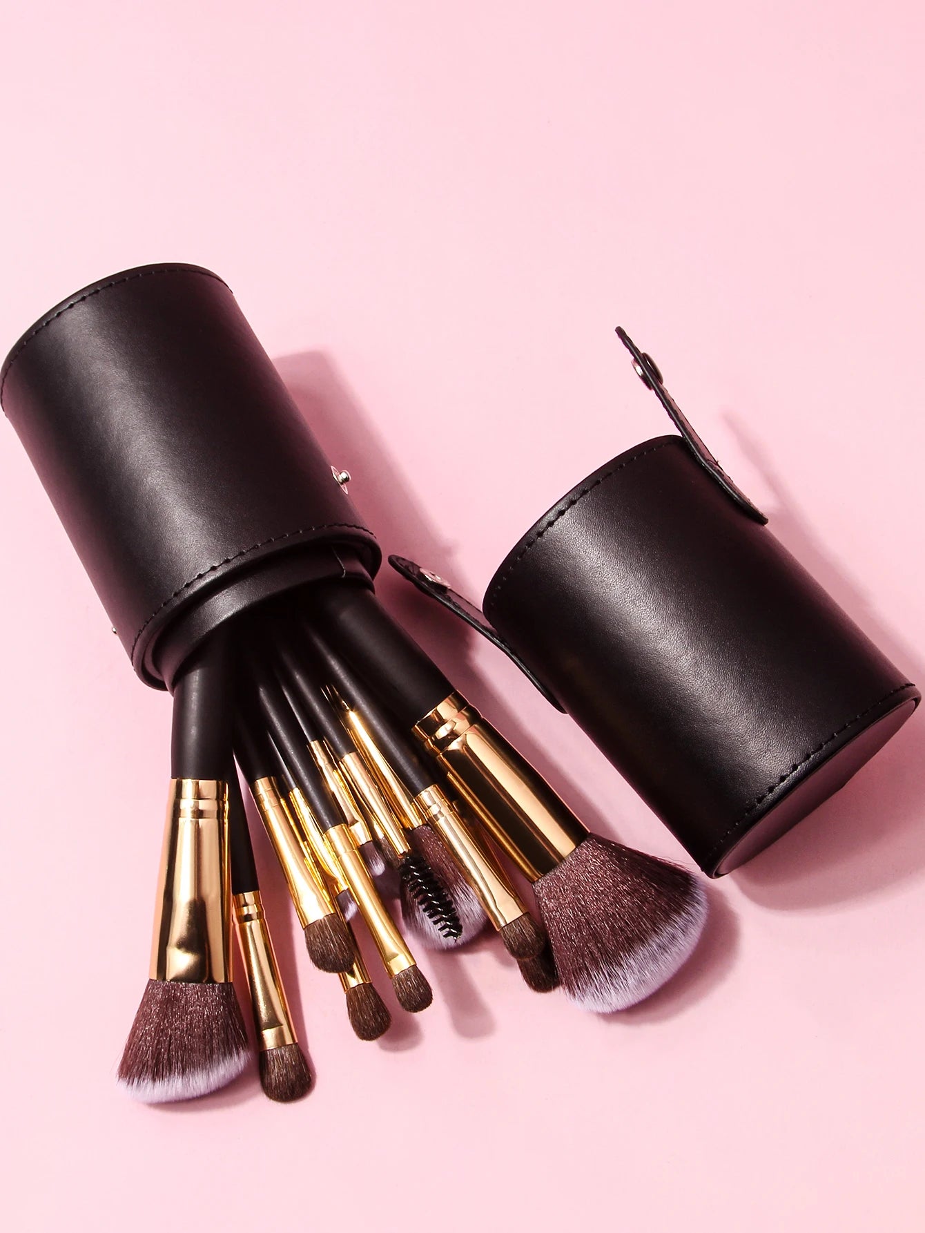 15-Pcs Professional Makeup Brush Set with Travel Case