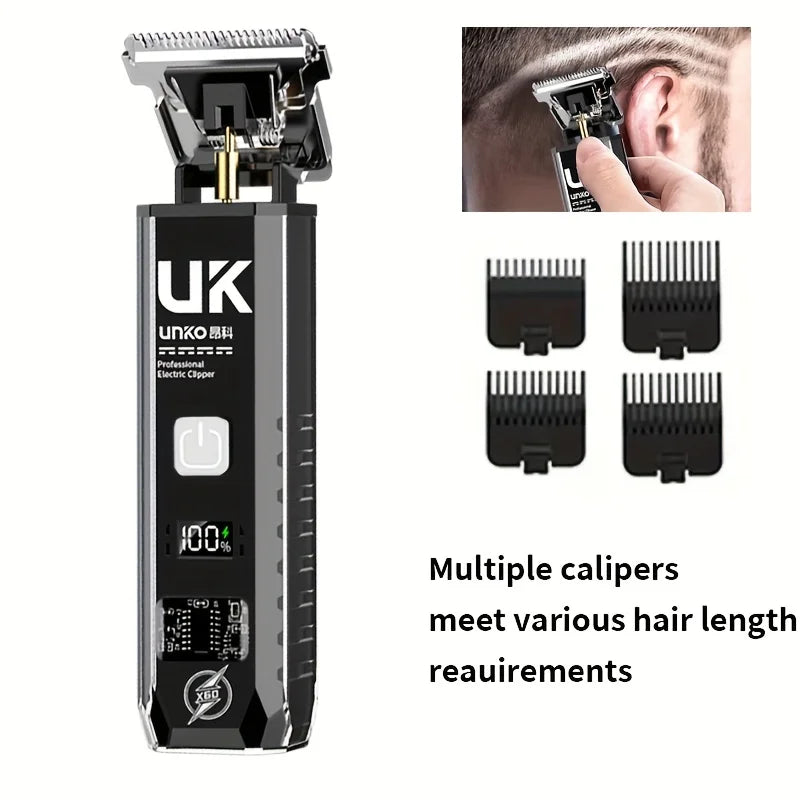 Professional Cordless Electric Hair Clipper & Trimmer