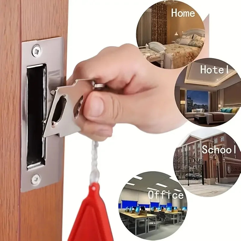 Portable Travel Safety Door Lock - Heavy Duty Security for Hotel & Home