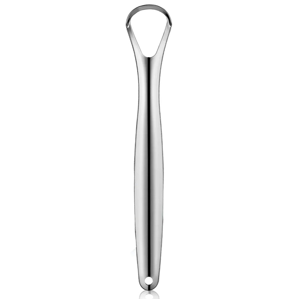 Stainless Steel Tongue Scraper Set - Fresh Breath Oral Care Kit