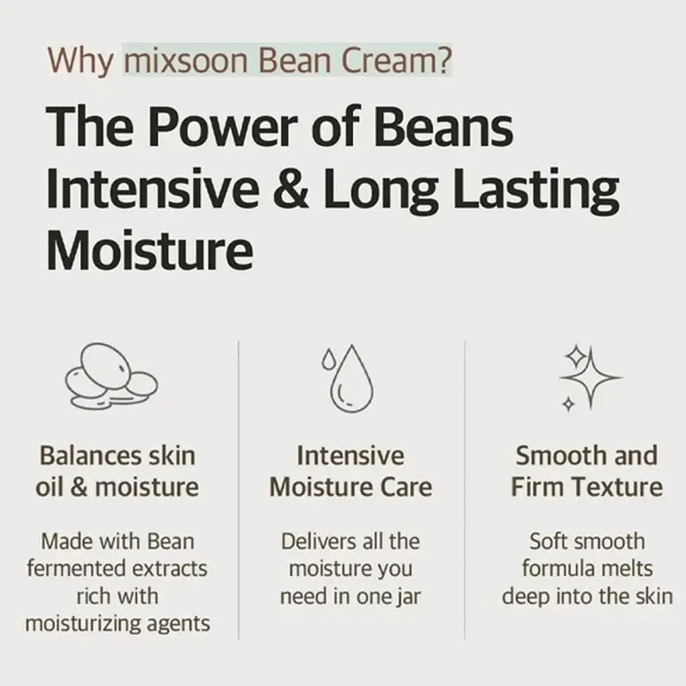 Mixsoon Bean Skincare Set - Hydrating Cream, SPF50 Sunscreen & Essence