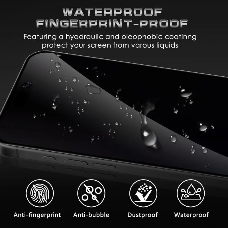 iPhone 17 Series Privacy Tempered Glass - Anti-Spy Screen Protector with Easy Install Kit