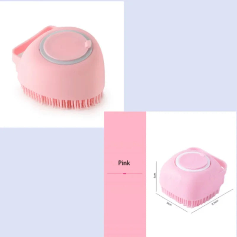 Silicone Pet Bath Massage Brush for Dogs and Cat