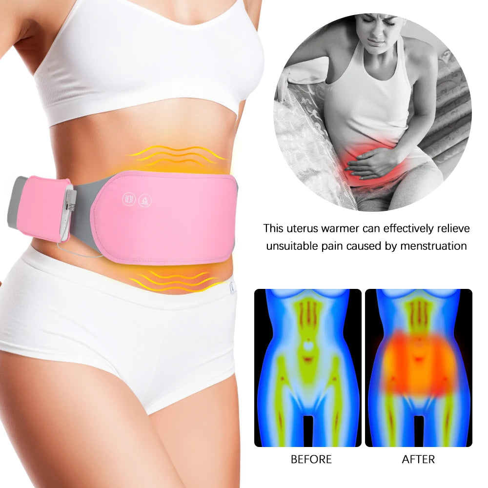 Portable Menstrual Heating Pad & Cordless Waist Massager Belt