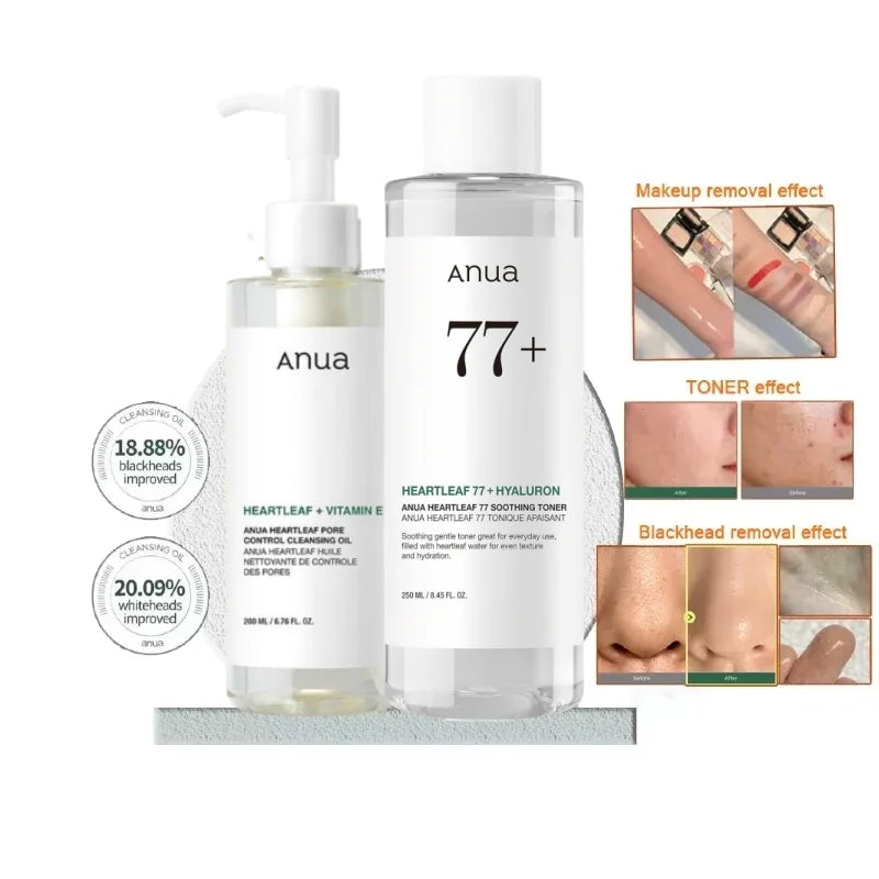 ANUA Heartleaf 77% Soothing Skincare Set.