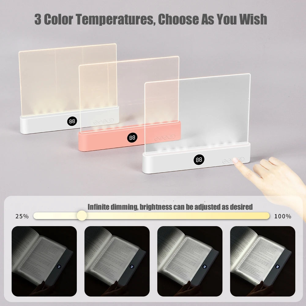 LuminaView: LED Flat Panel Eye-Protection Reading Light