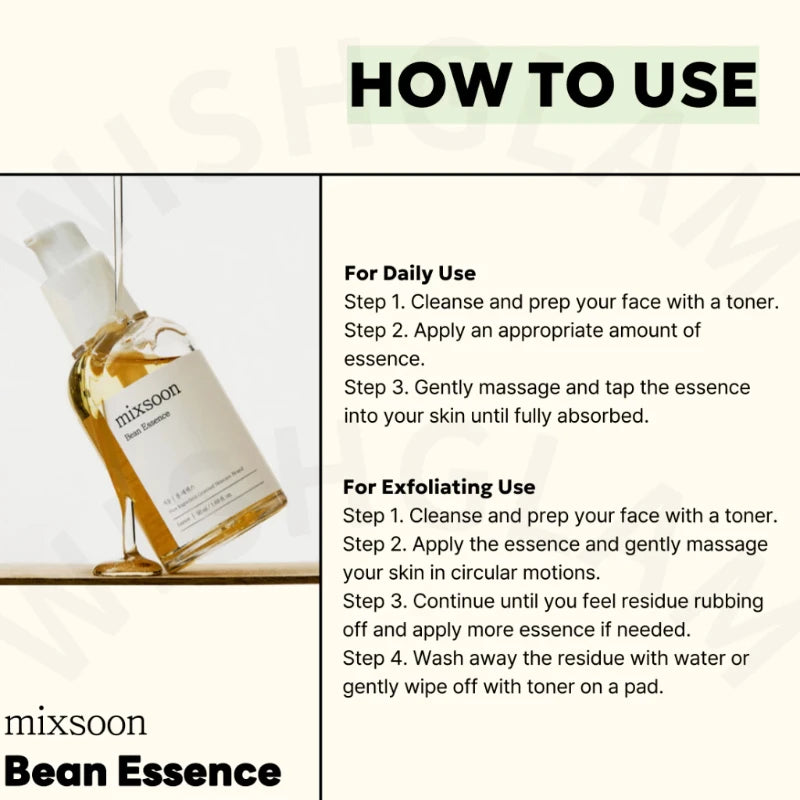 Mixsoon Bean Essence - Fermented Soybean Hydrating & Exfoliating Serum (50ml)