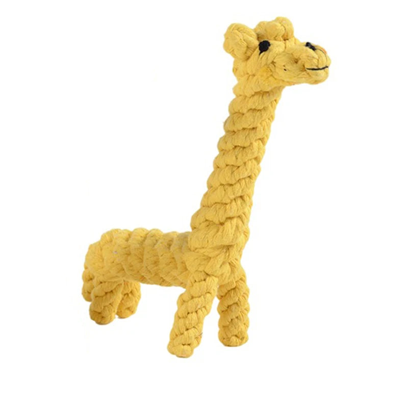 Durable Cartoon Animal Cotton Rope Chew Toy for Dogs
