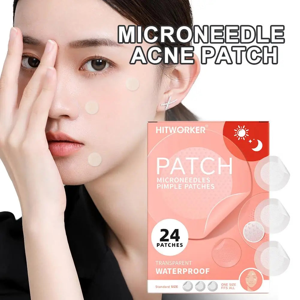 24pcs Microneedle Acne Patches – Invisible & Gentle Blemish Cover (Copia)