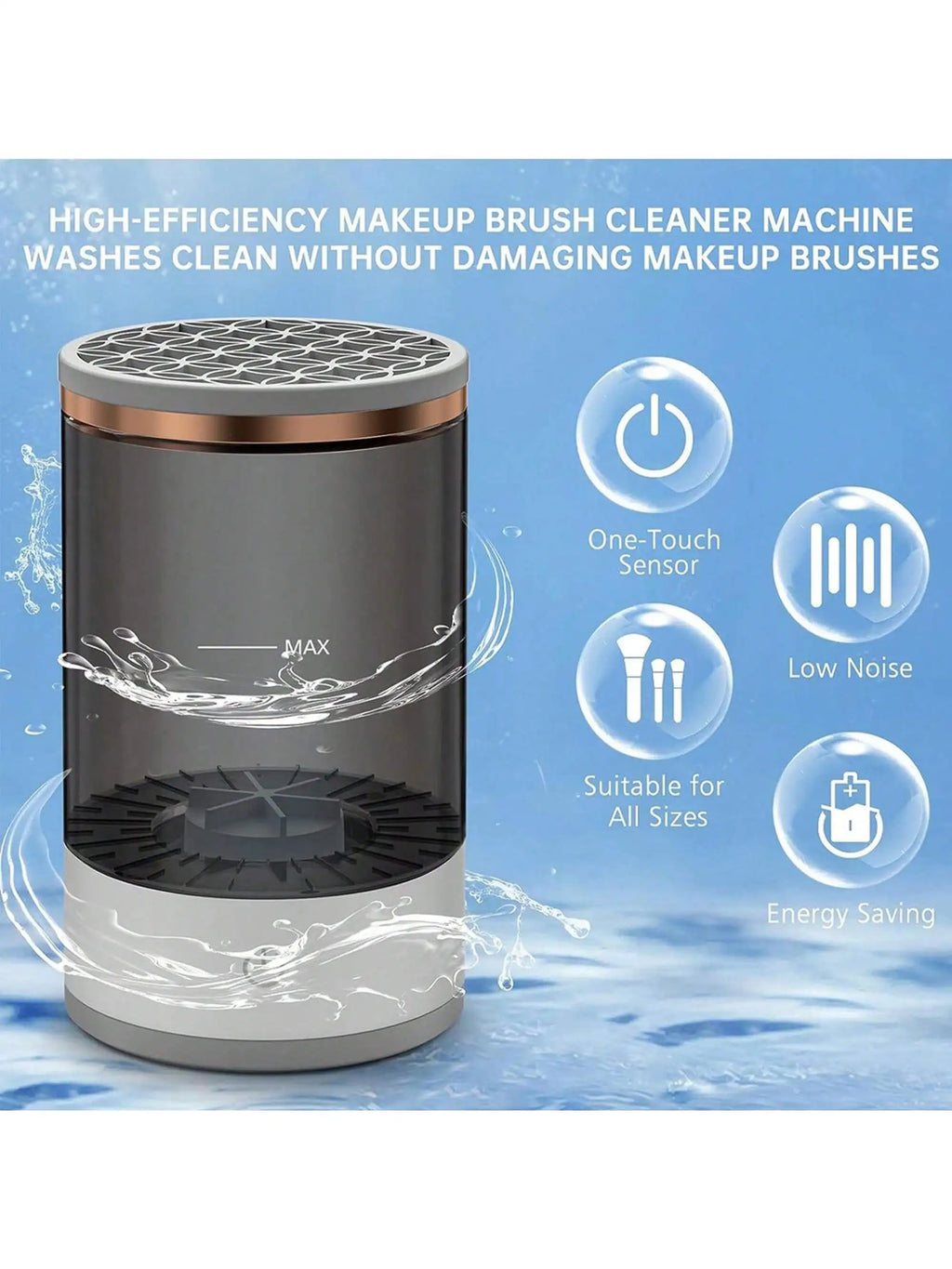 Automatic Electric Makeup Brush Cleaner - Spin & Dry Cleaning Machine