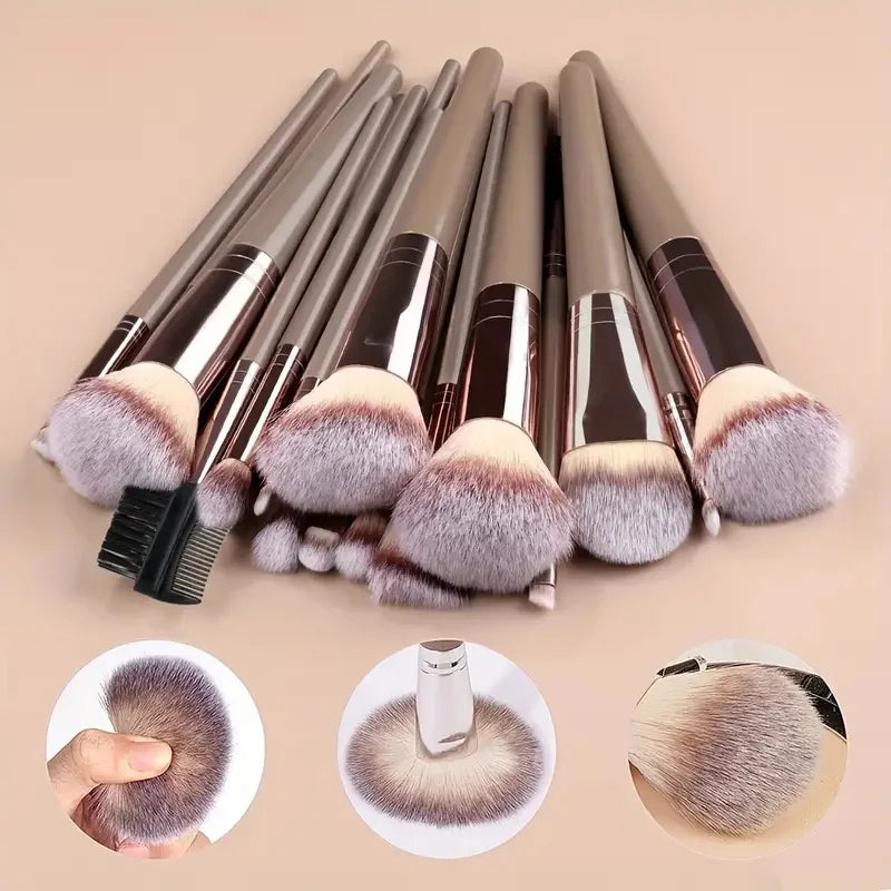 Professional Makeup Brush Kit - Face & Eyes (10-20 Pcs