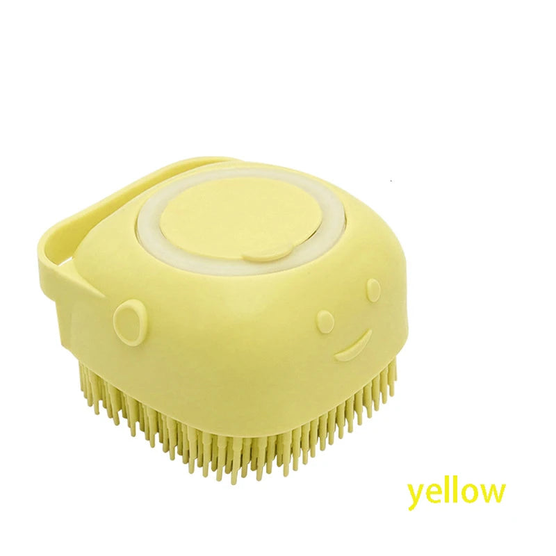 Silicone Pet Bath Massage Brush for Dogs and Cat