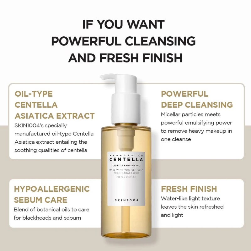 Korean Centella Cleansing Oil Facial Makeup Remover