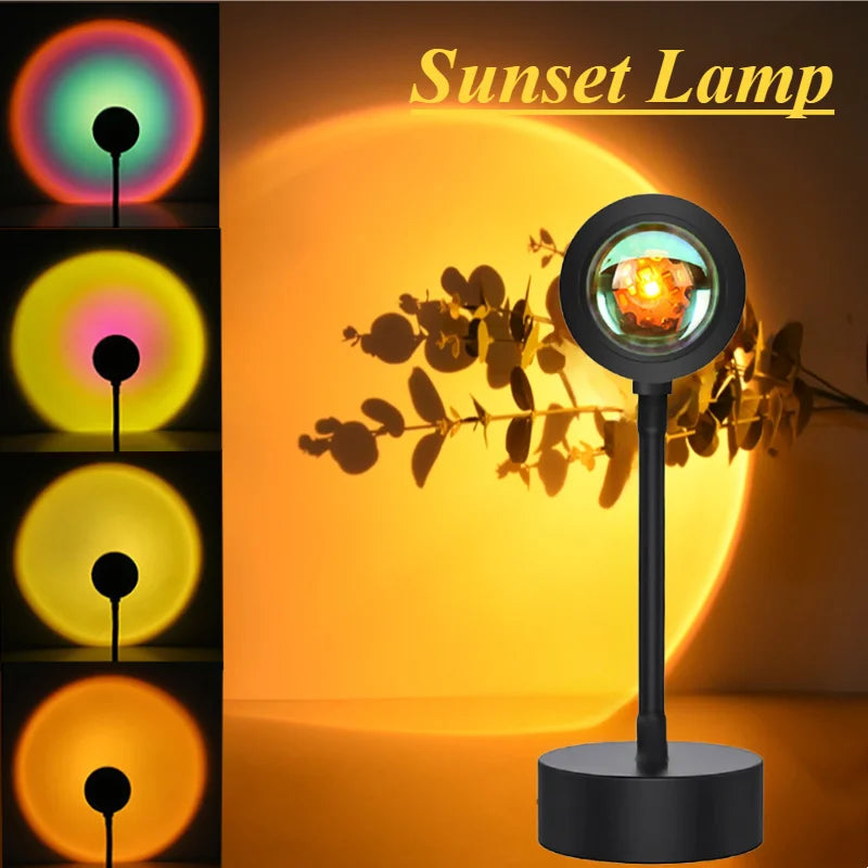 Romantic LED Sunset Projection Lamp - Atmosphere Night Light Projector HD