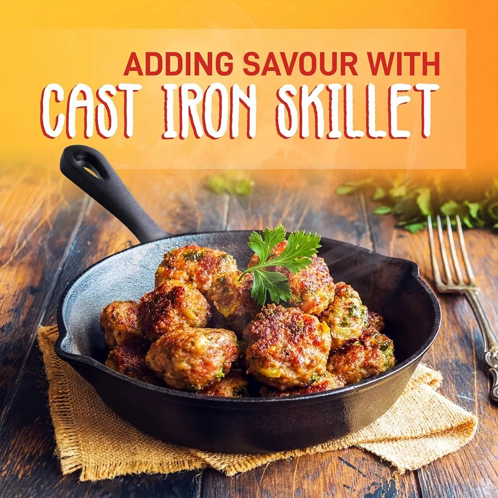 3-Piece Pre-Seasoned Cast Iron Skillet Set (Set de 3 sartenes de hierro fundido curados)