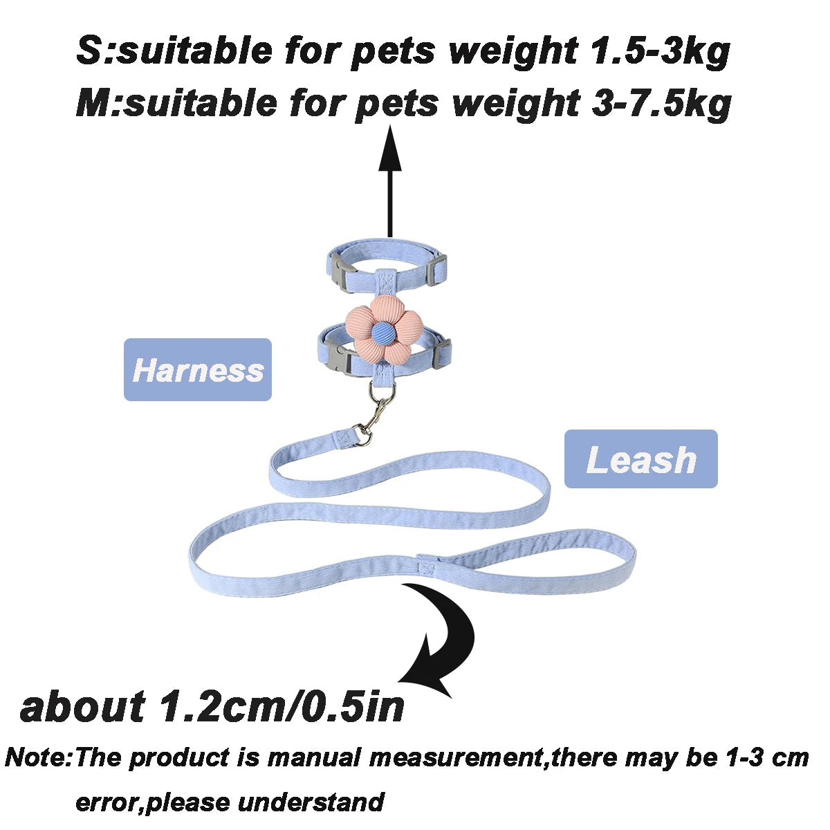 Adjustable Escape-Proof Cat Harness and Leash Walking Set