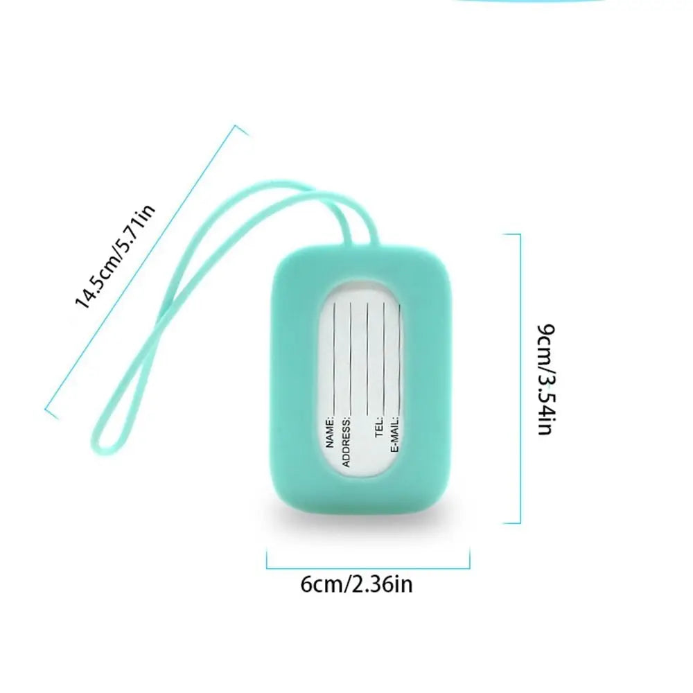 Waterproof Silicone Luggage Tags - Anti-Lost Travel Baggage Labels