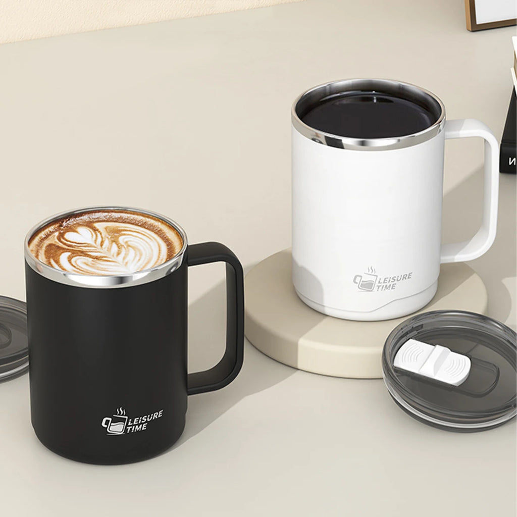 WORTHBUY Insulated Stainless Steel Coffee Mug with Handle (500ml)