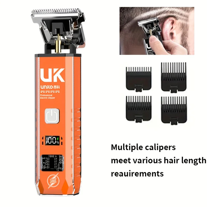 Professional Cordless Electric Hair Clipper & Trimmer