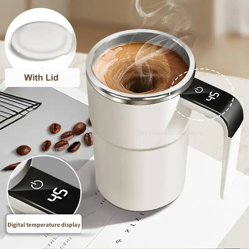 Smart Automatic Magnetic Stirring Mug with LED Display