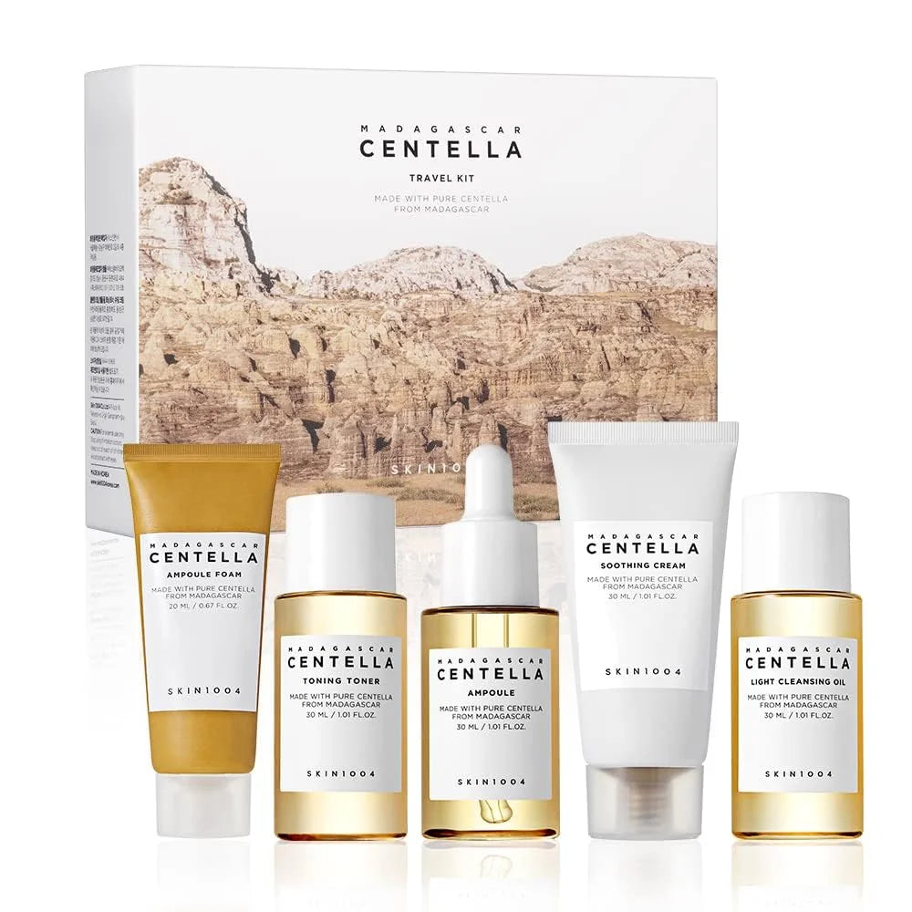 SKIN1004 Madagascar Centella Travel Kit - 5 Piece Soothing Skincare Set