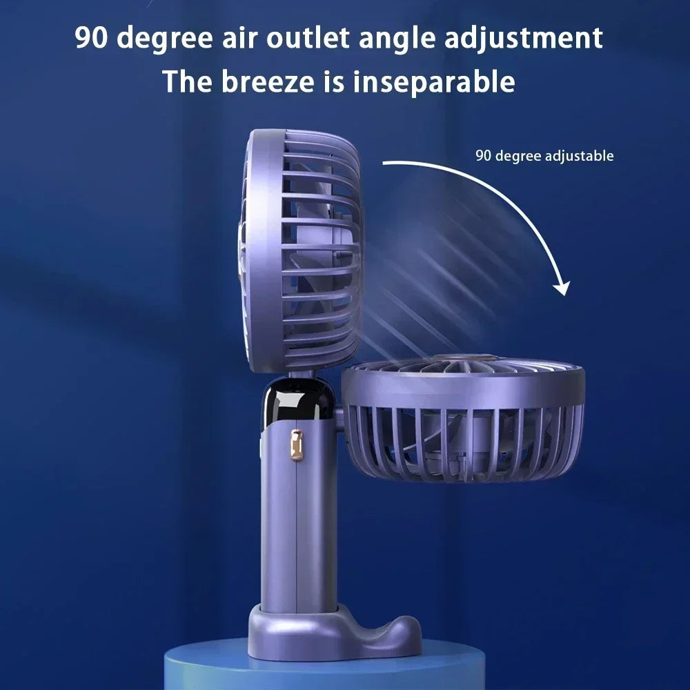 4-in-1 USB Handheld Mini Fan - Foldable Portable Neck Hanging Fan go