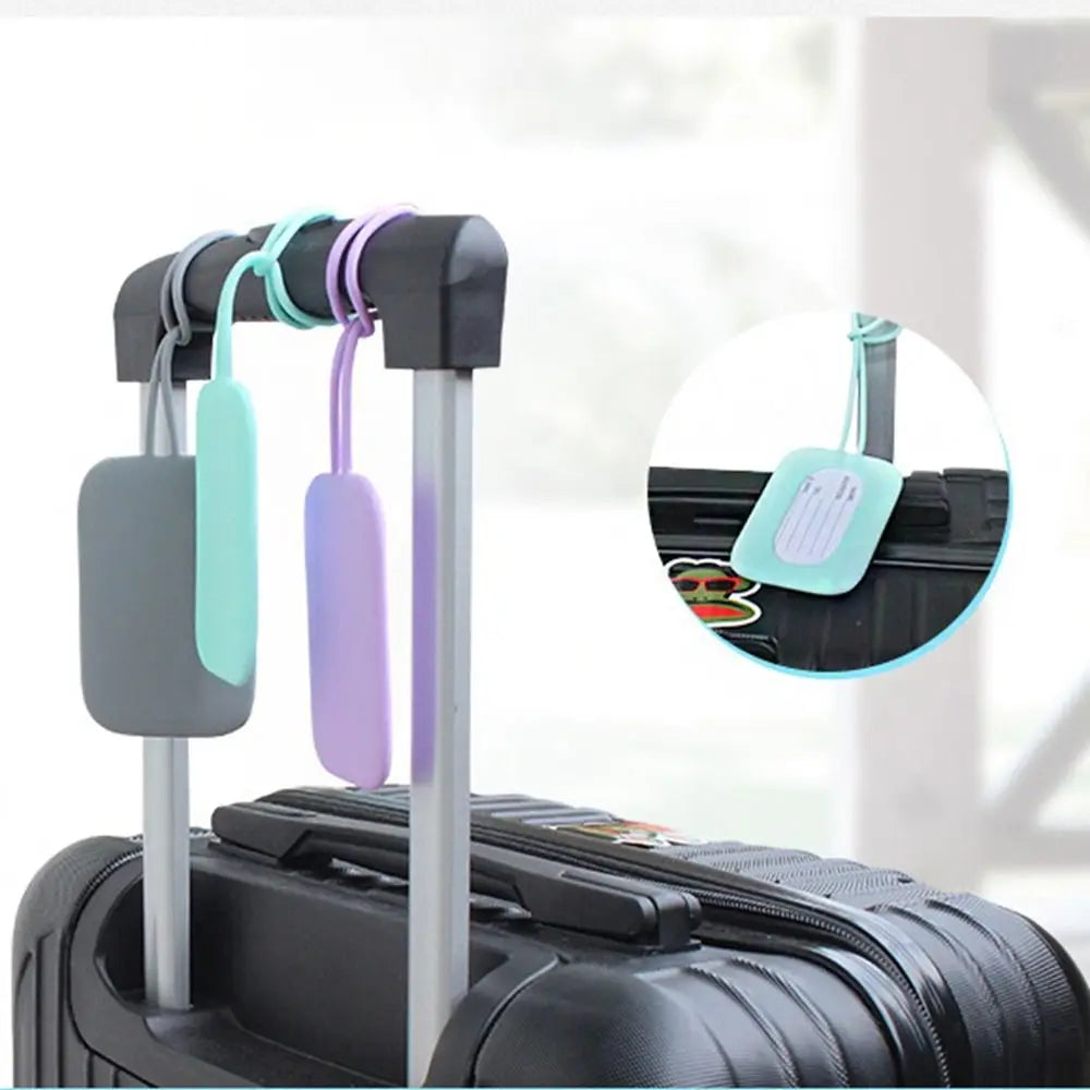 Waterproof Silicone Luggage Tags - Anti-Lost Travel Baggage Labels