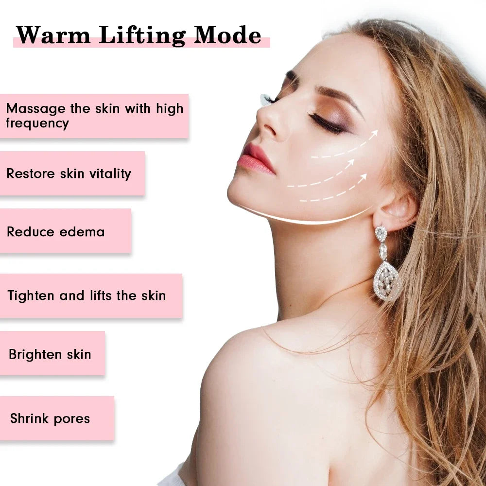 5-in-1 LED Light Therapy Facial Massager - Sonic Ion Skin Tightening Device