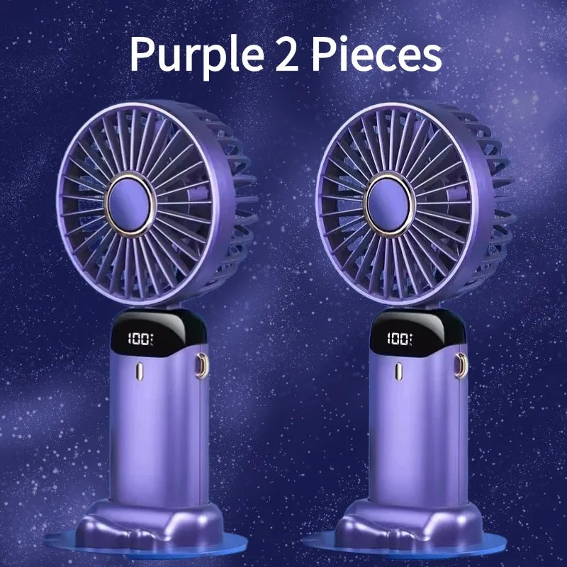 4-in-1 USB Handheld Mini Fan - Foldable Portable Neck Hanging Fan go