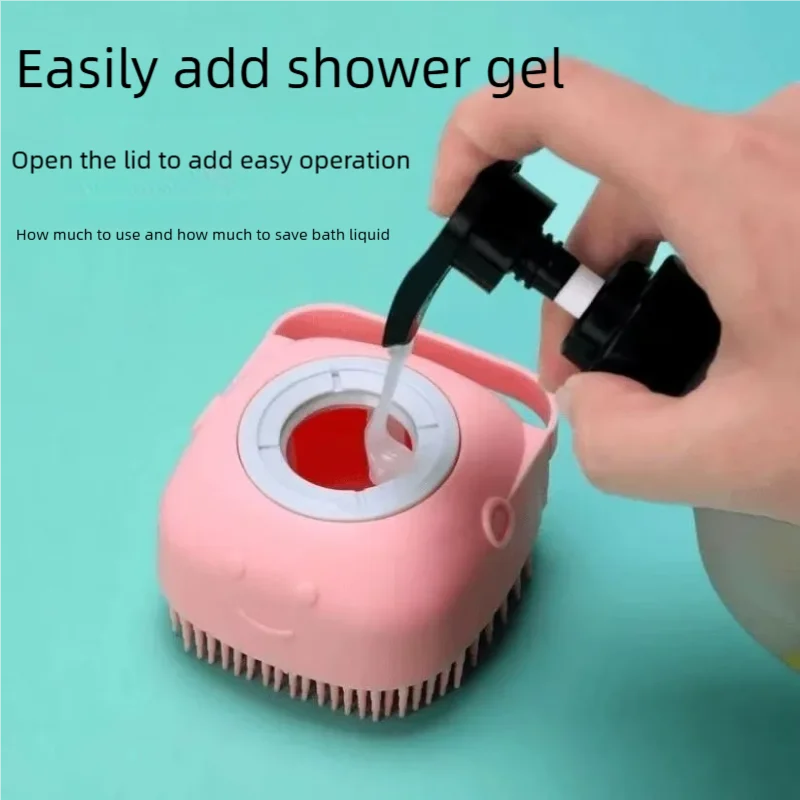 Silicone Pet Bath Massage Brush for Dogs and Cat