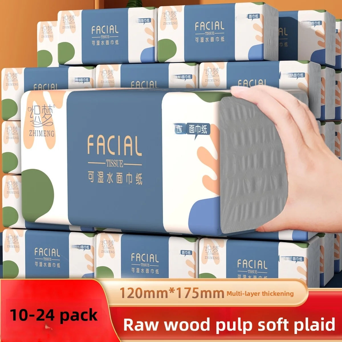 Dreamweaver Premium Soft Facial Tissues - 10 to 24 Pack Bulk Set