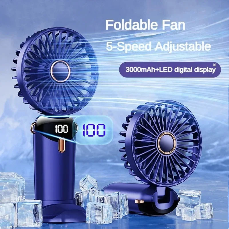 4-in-1 USB Handheld Mini Fan - Foldable Portable Neck Hanging Fan go