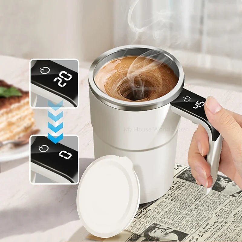 Smart Automatic Magnetic Stirring Mug with LED Display