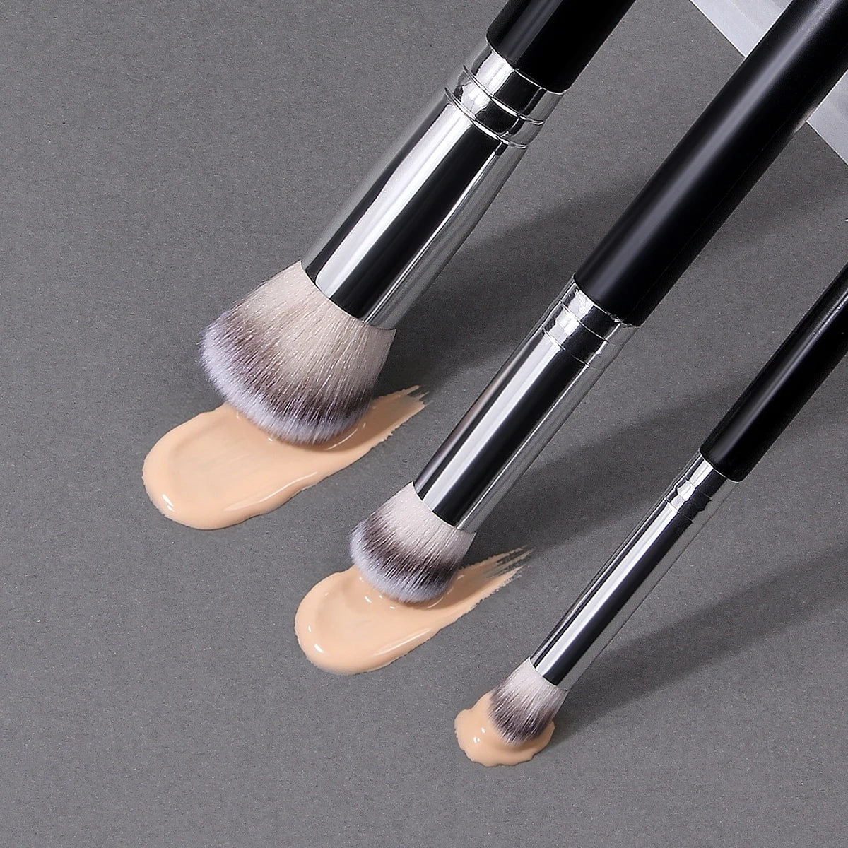 Premium Foundation & Concealer Brush Set - Flawless Blending Trio