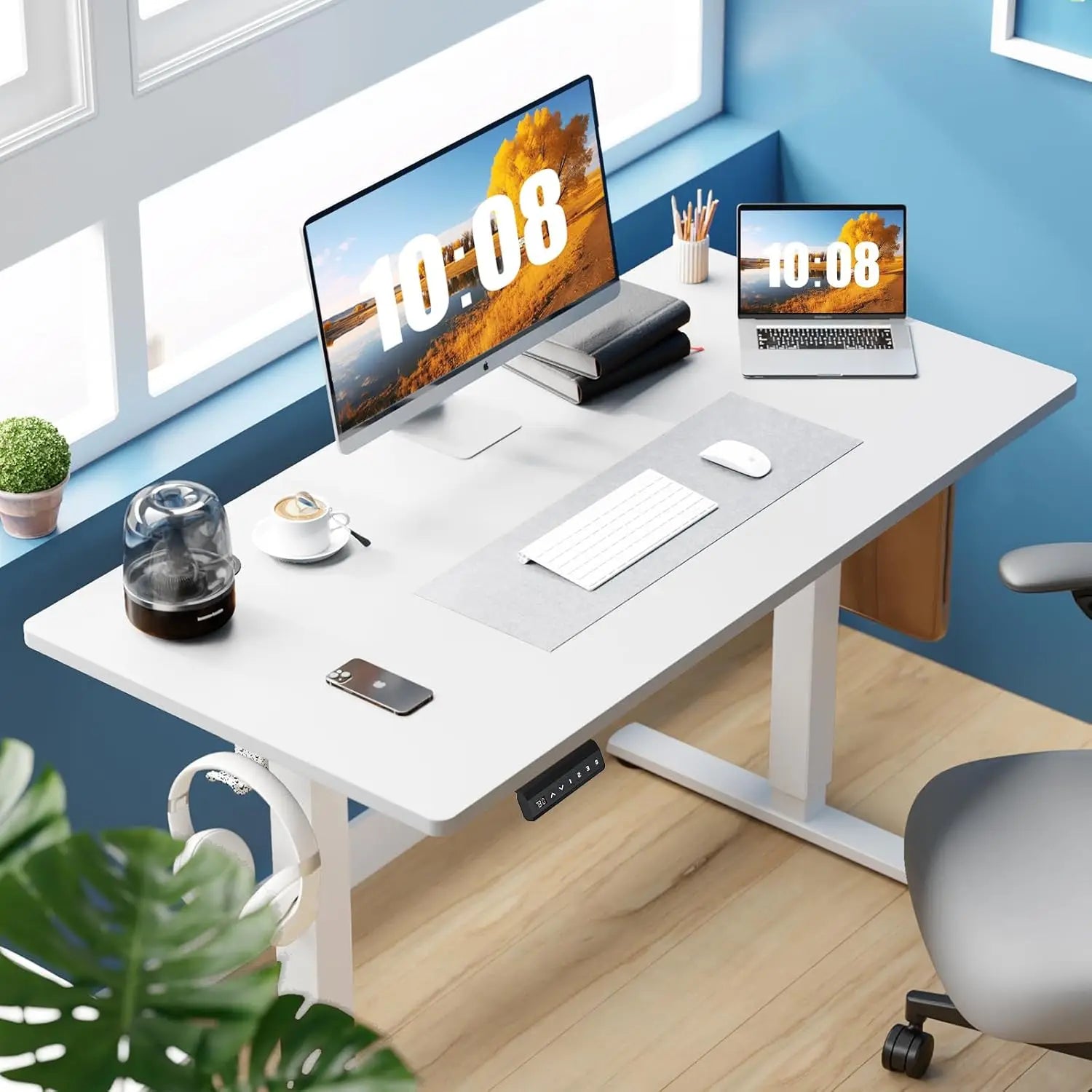 Electric Height-Adjustable Standing Desk (40x24")