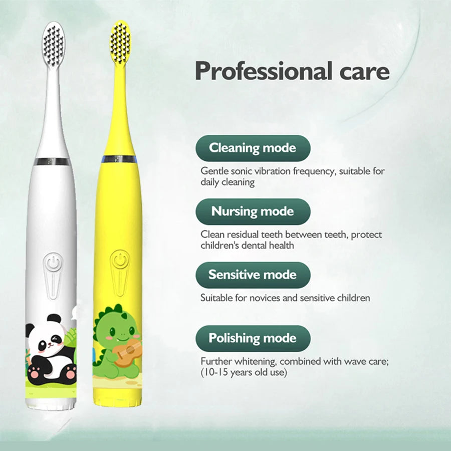 Sonic Buddy Kids Electric Toothbrush with 6 Replacement Heads